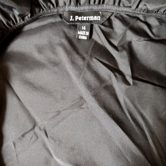 J Peterman Silk Taffeta Ruffles Wrap Blouse Shirt Top Coverup Jacket - Picture 9 of 15